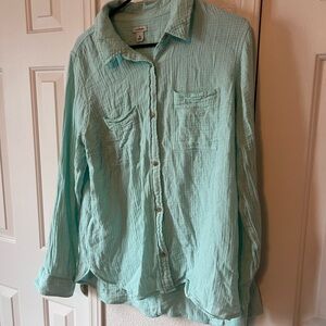 LL Bean Cotton Crinkle Gauze Shirt